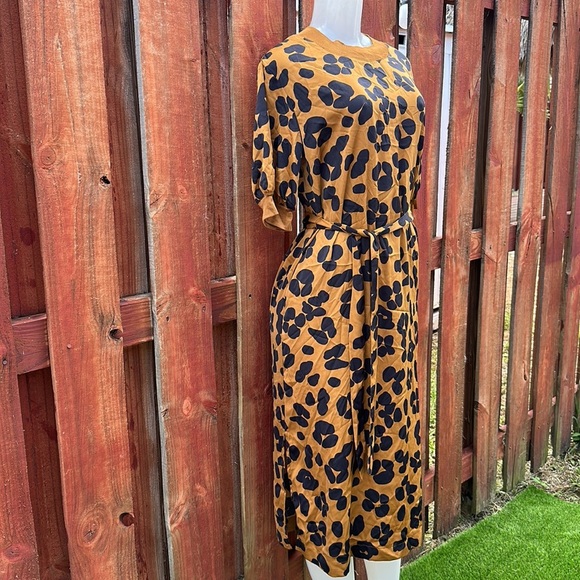 Who What Wear Gold and Black Sheath Midi Dress Size M - Picture 3 of 11